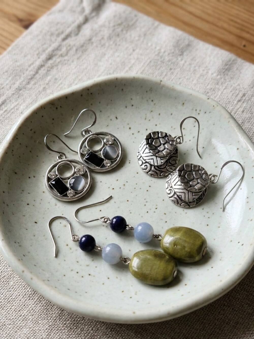 Christopher & Banks Mixed Set Of Three Pairs Of Earrings